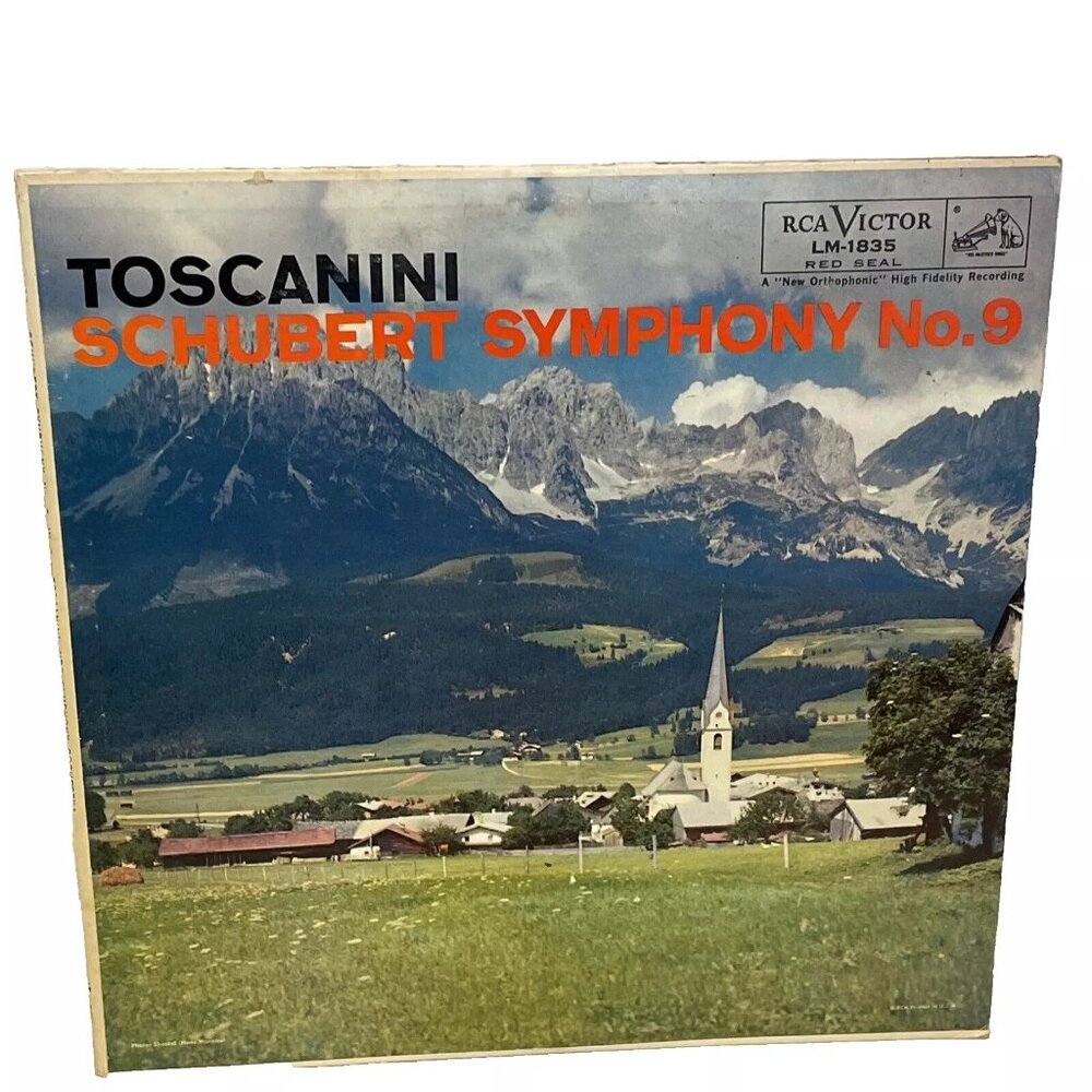 Schubert, Toscanini Symphony No. 9 (Vinyl, 1960) RCA Victor Red Seal LM-1835 VG+